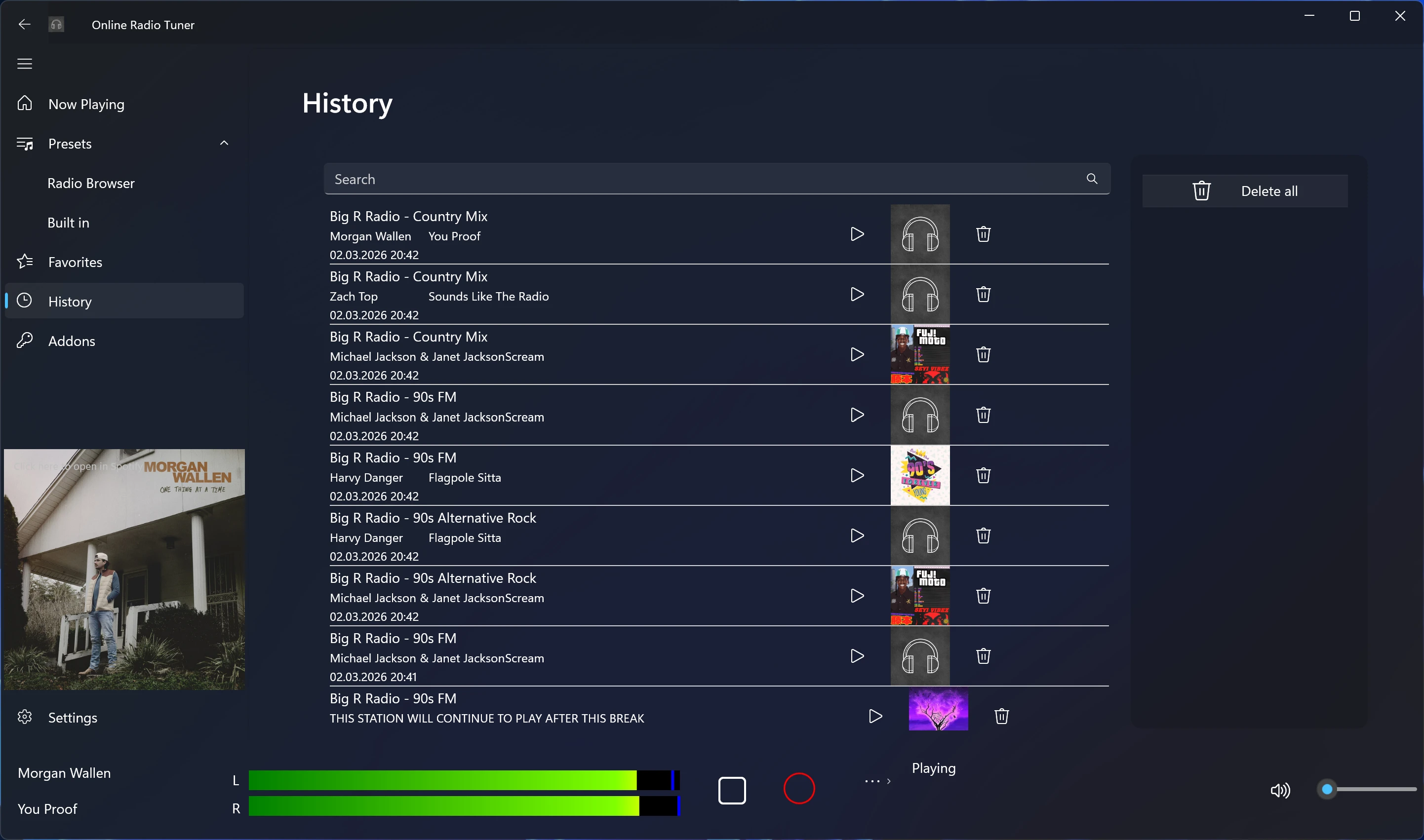 Play History